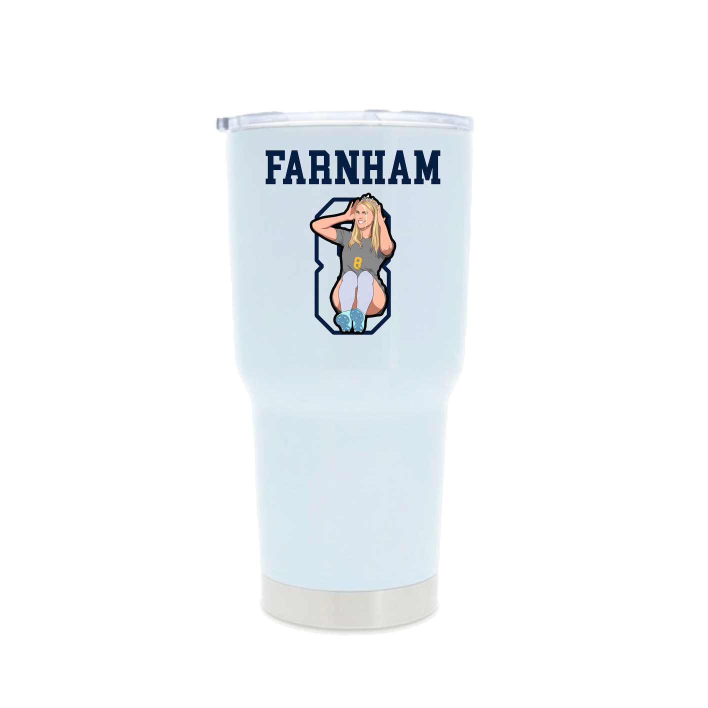 30oz Stainless Steel Tumbler — Shirsey in White