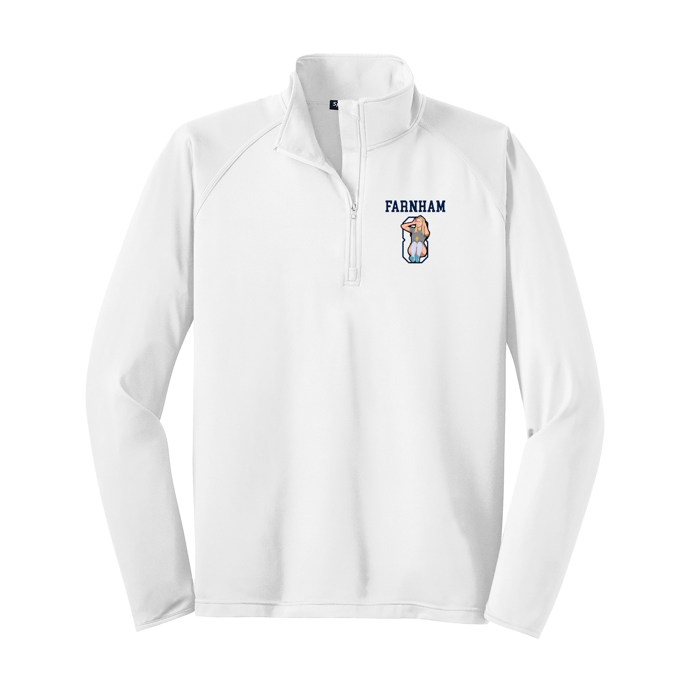 Q-Zip Pullover — Shirsey in White