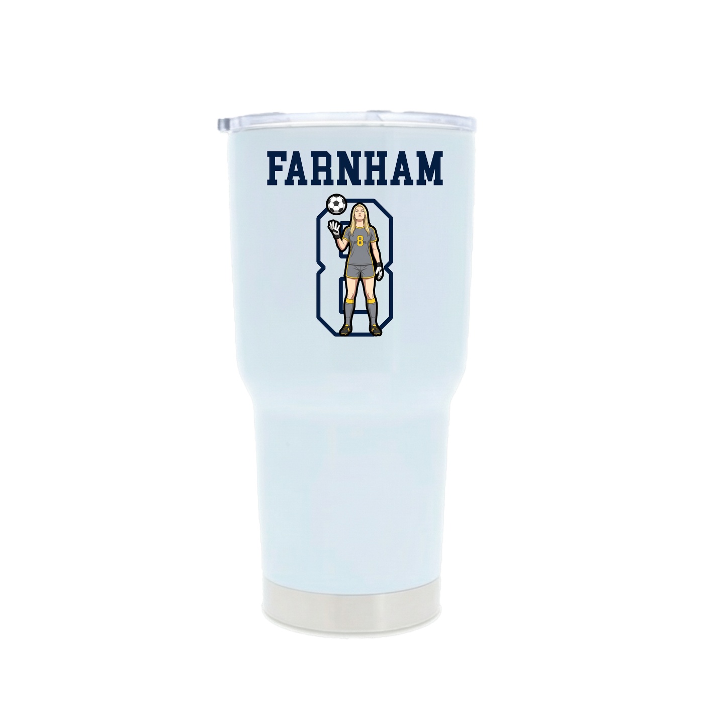 30oz Stainless Steel Tumbler — Shirsey in White