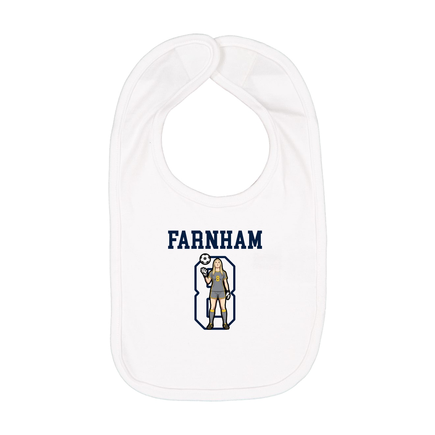 Infant Bib — Shirsey in White
