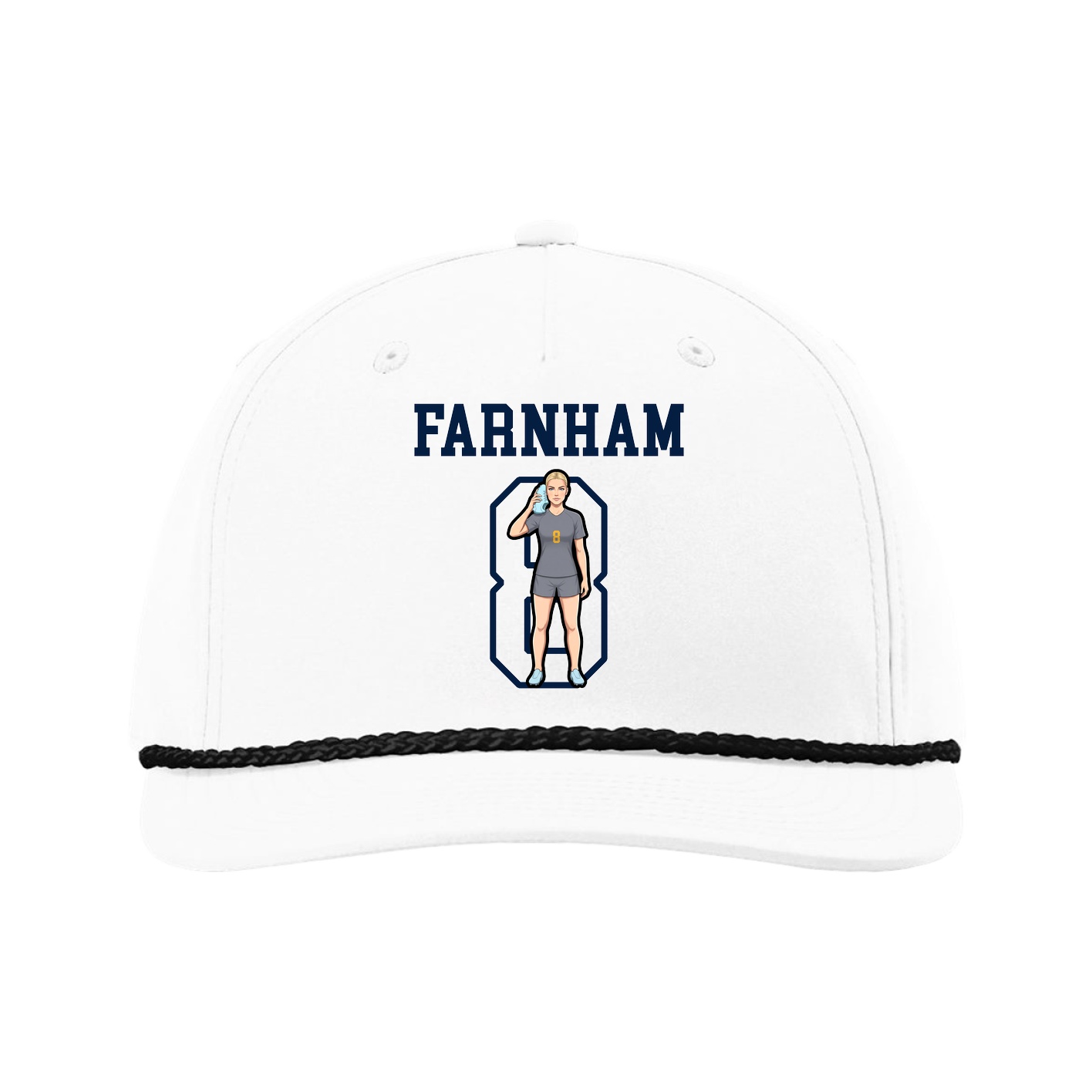 Five-Panel Classic Rope Cap — Shirsey in White