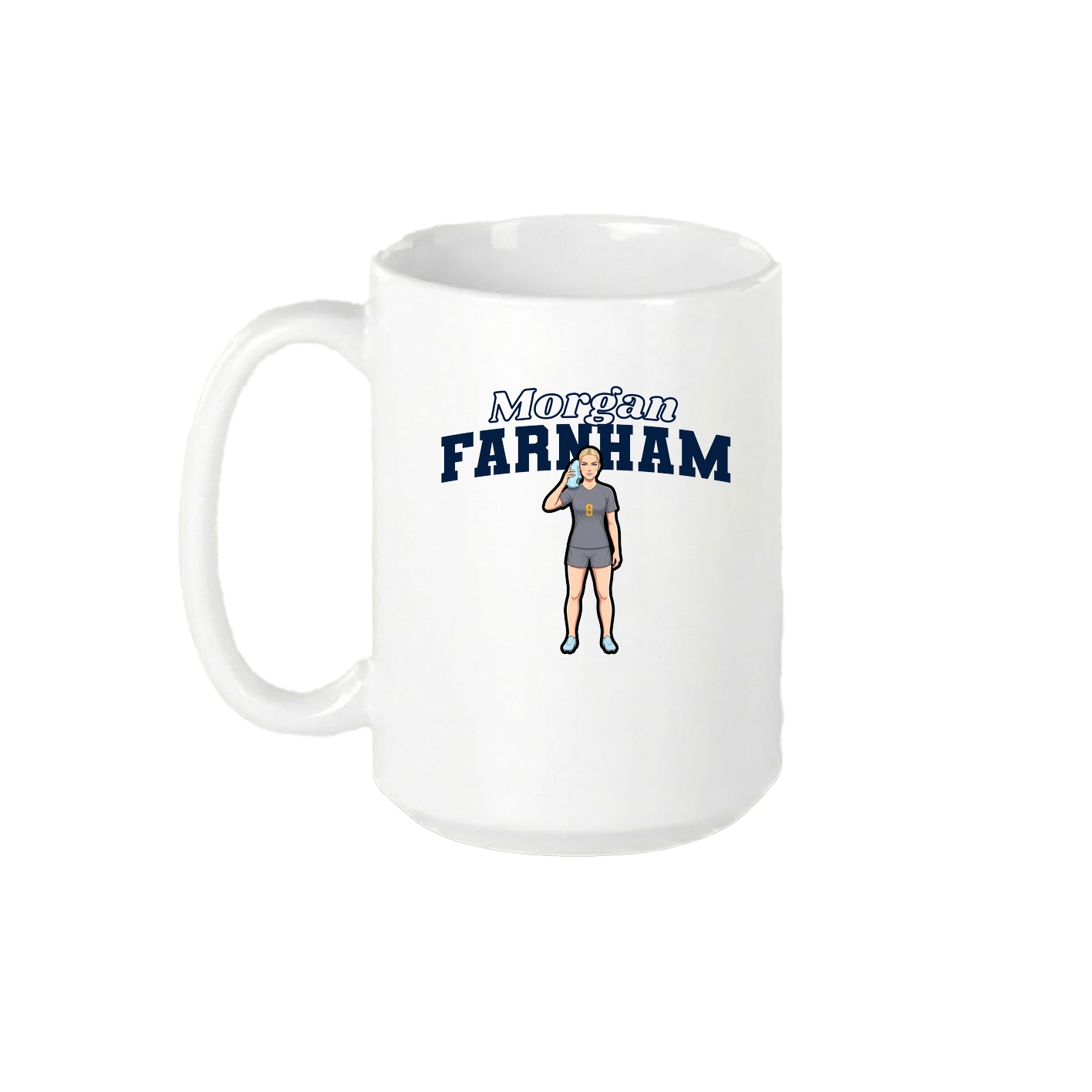 15oz Coffee Mug — Name Arch in White