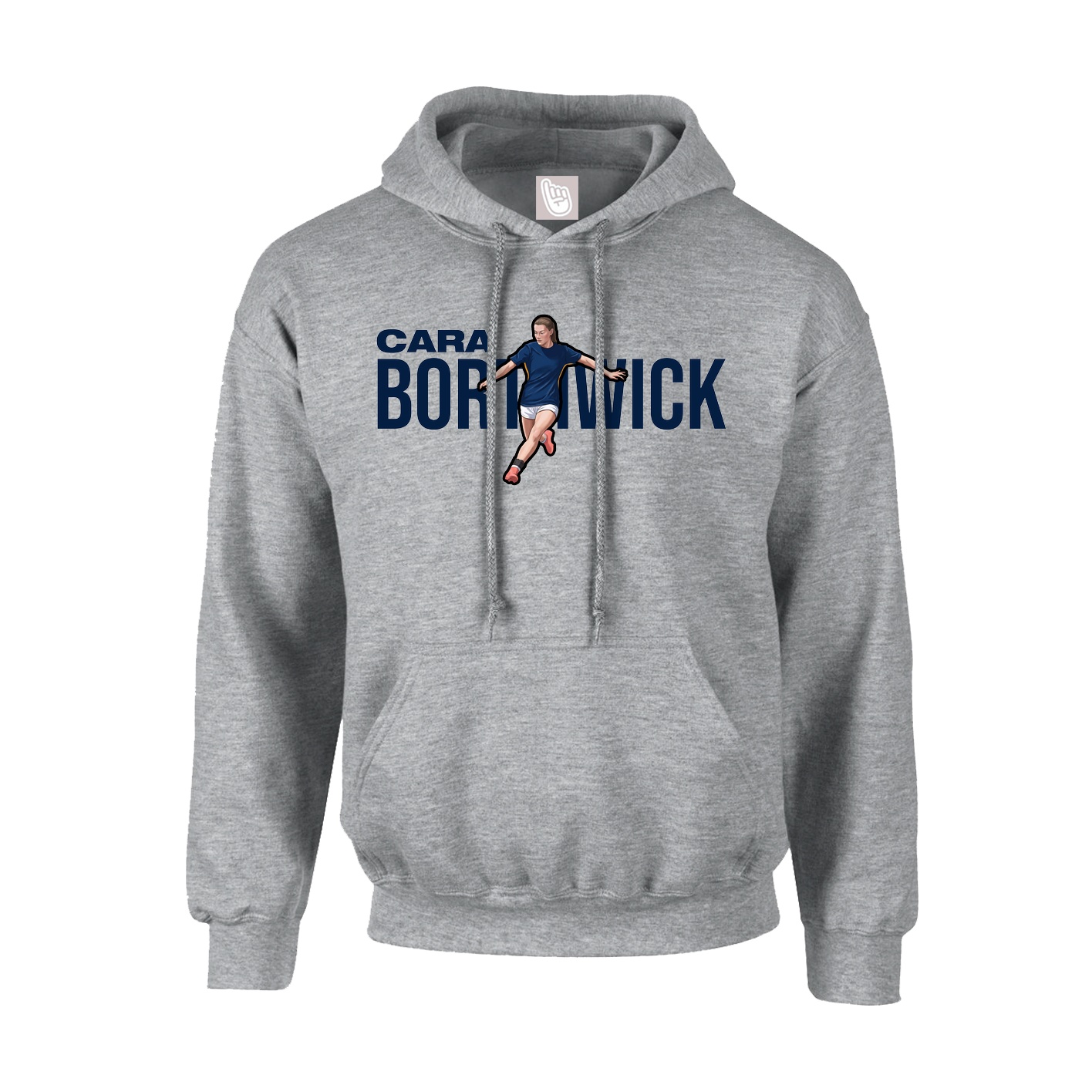 Youth Hoodie — Player Name in Grey