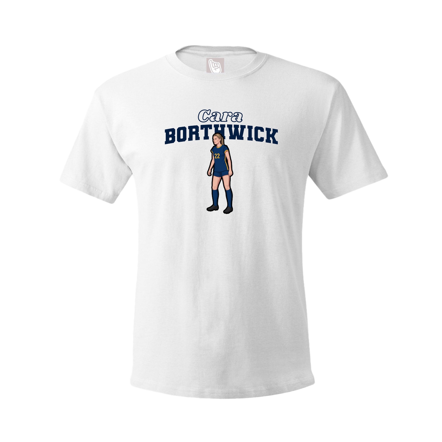 Youth Tee — Name Arch in White