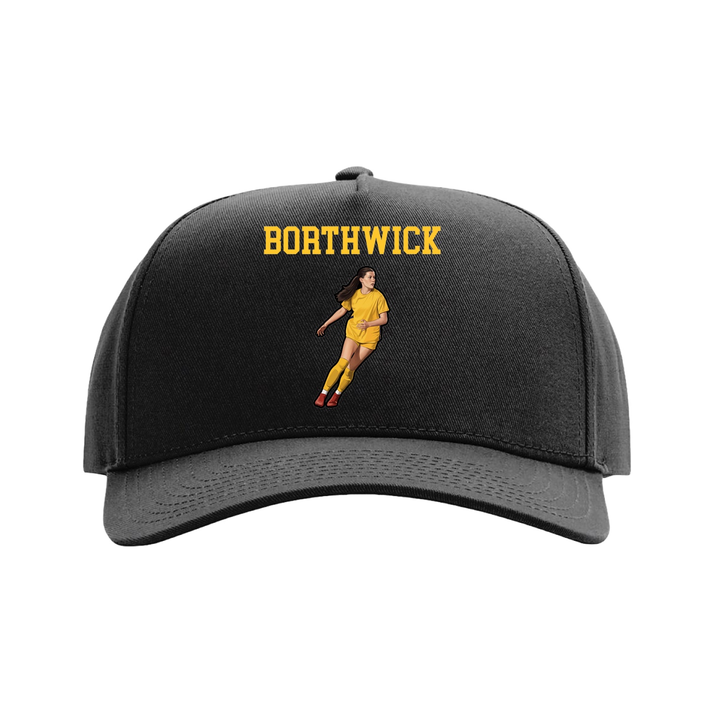 Full Fabric Five-Panel Champ Cap — Shirsey in Black