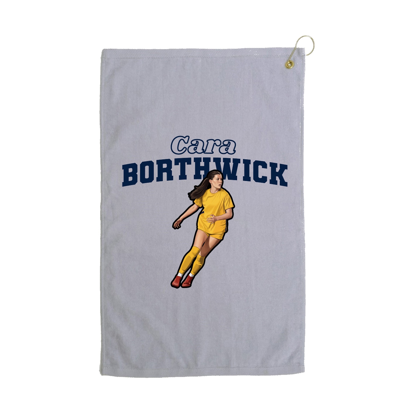Golf Towel — Name Arch in Grey