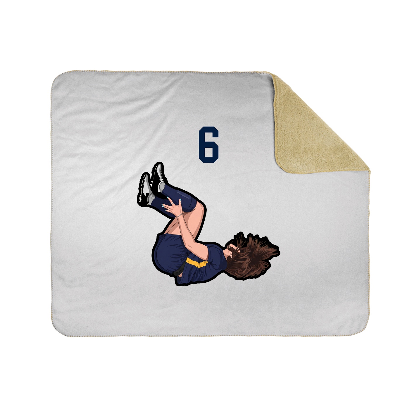 Throw Blanket — Number Top in White