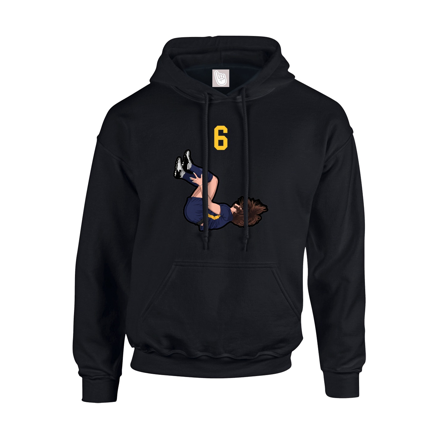Youth Hoodie — Number Top in Black