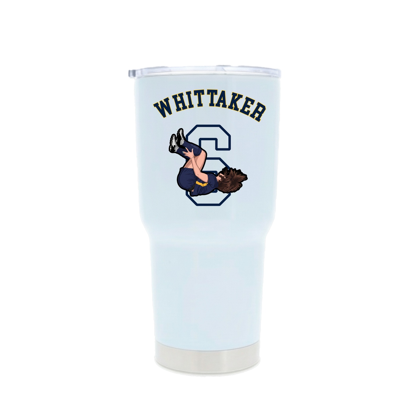 30oz Stainless Steel Tumbler — Shirsey Arch in White