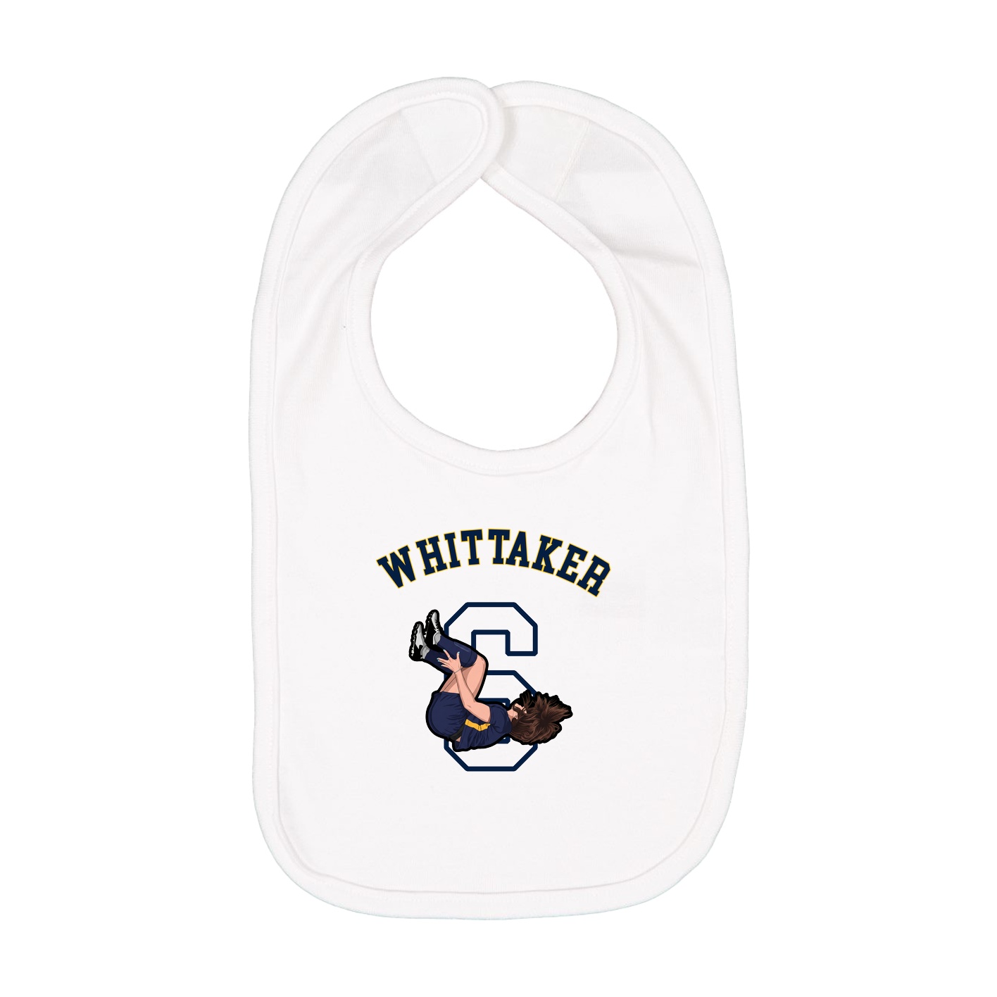Infant Bib — Shirsey Arch in White