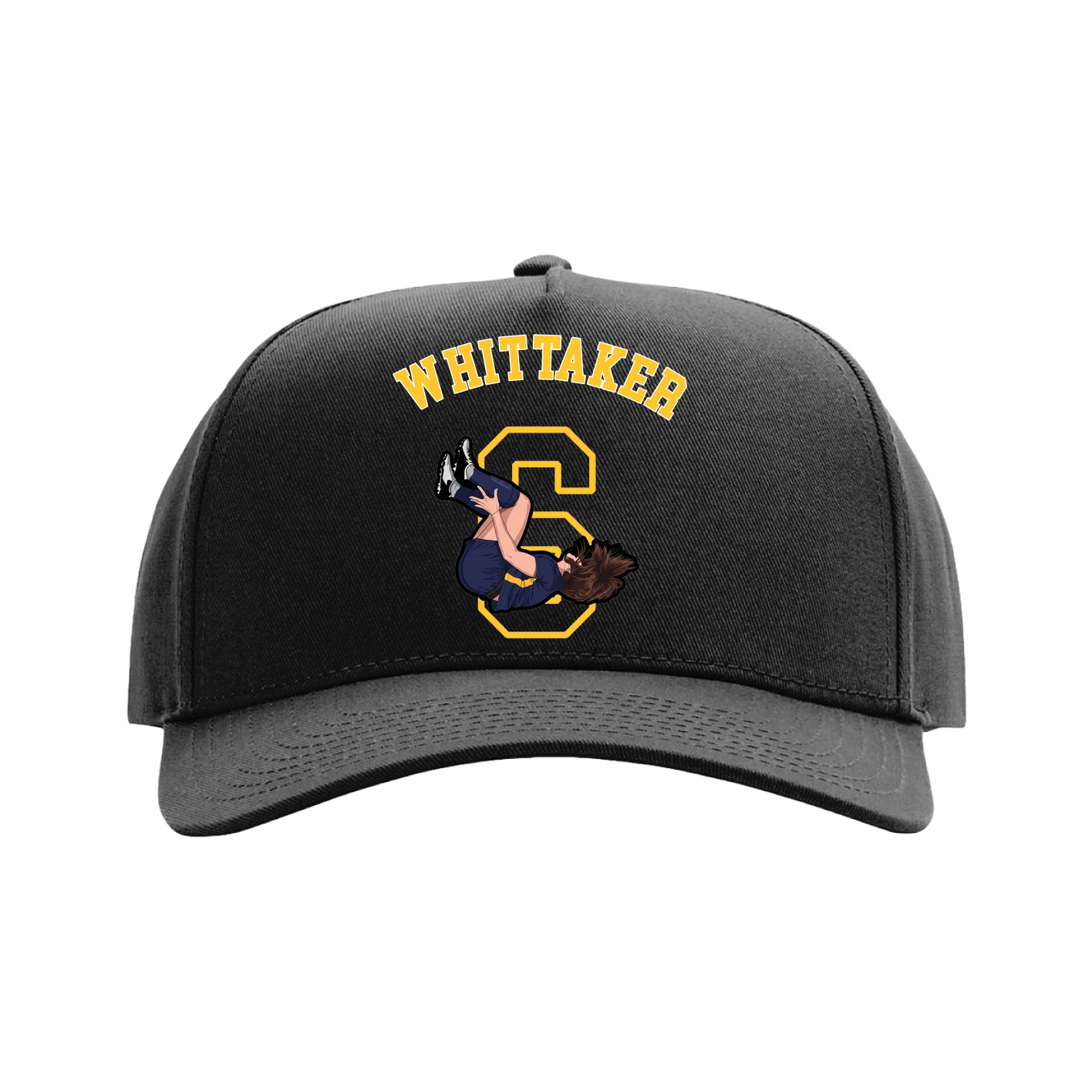 Full Fabric Five-Panel Champ Cap — Shirsey Arch in Black