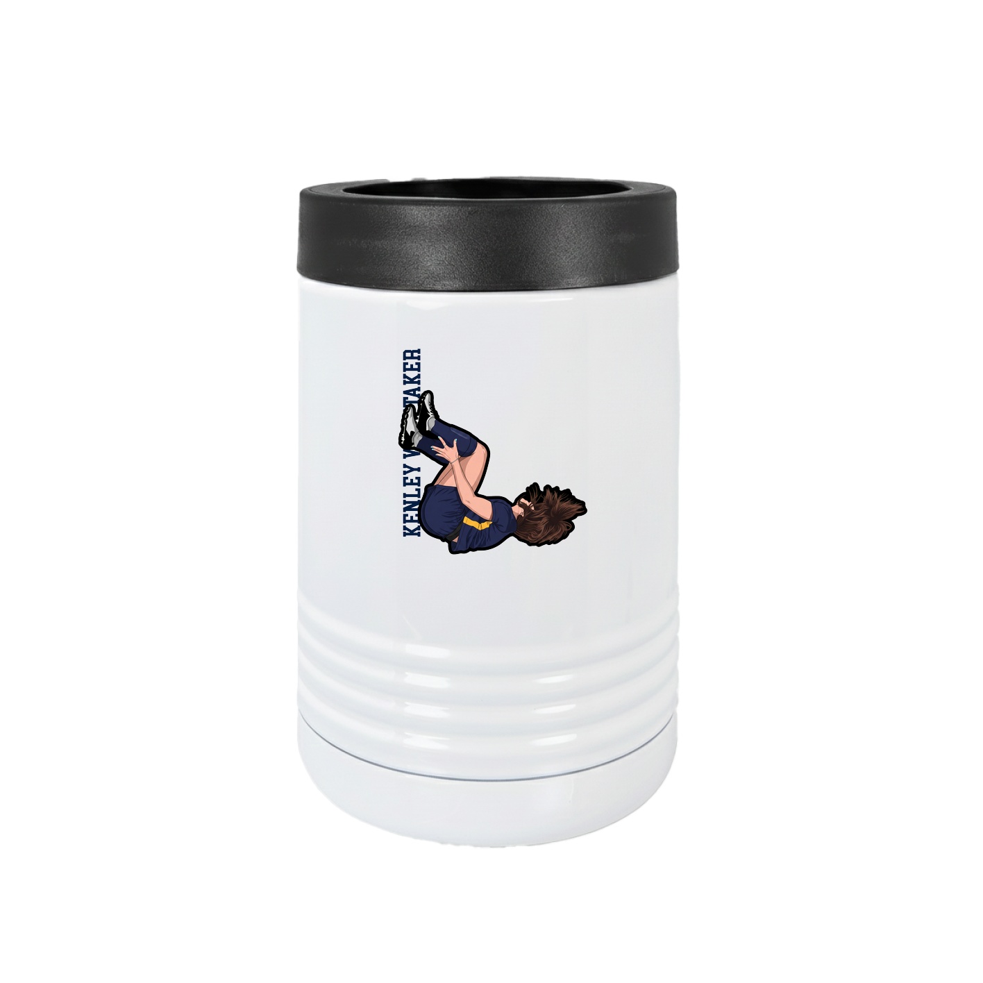 Beverage Holder — Name Vertical in White