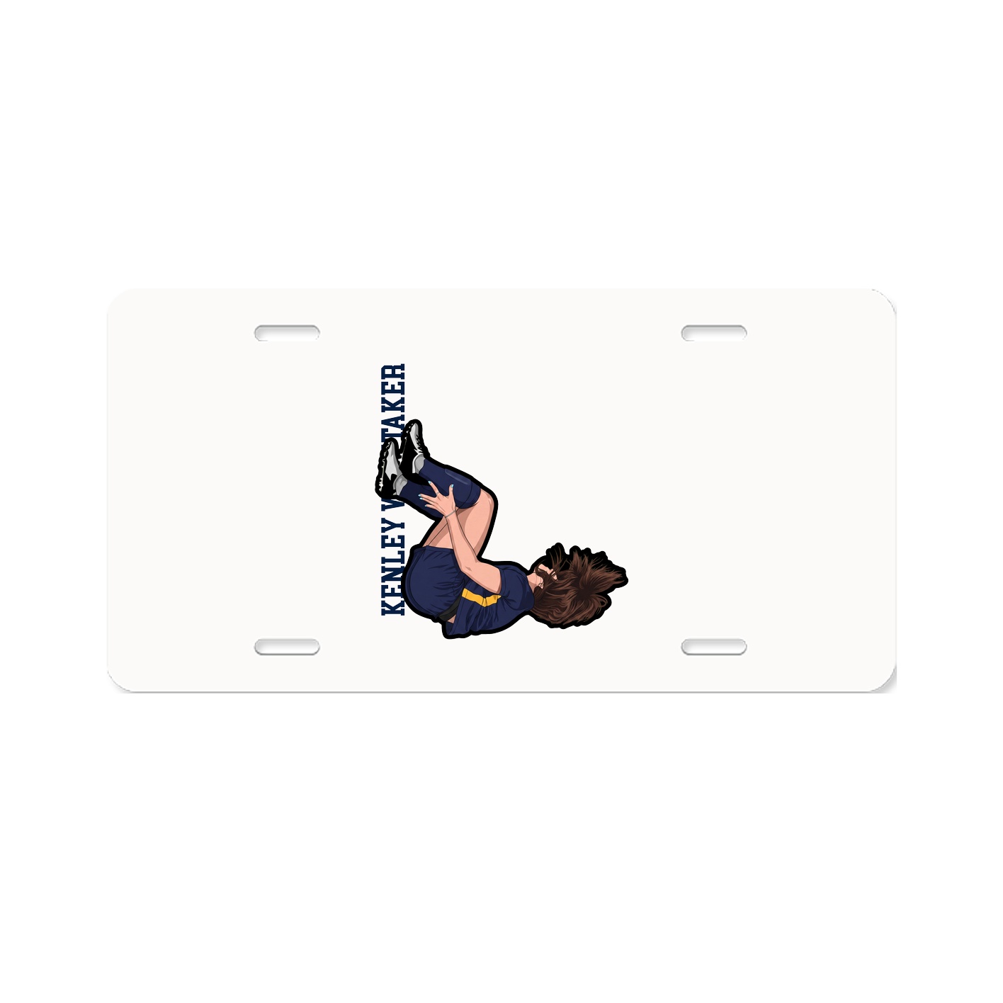 License Plate — Name Vertical in Classic