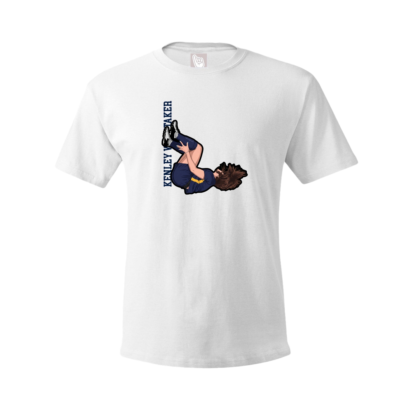 Tee — Name Vertical in White