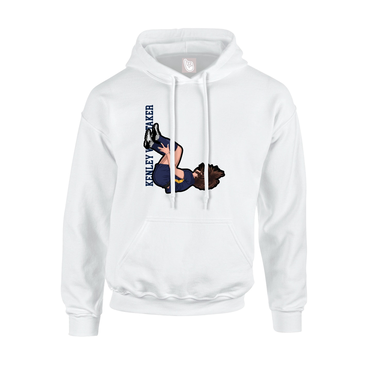 Hoodie — Name Vertical in White
