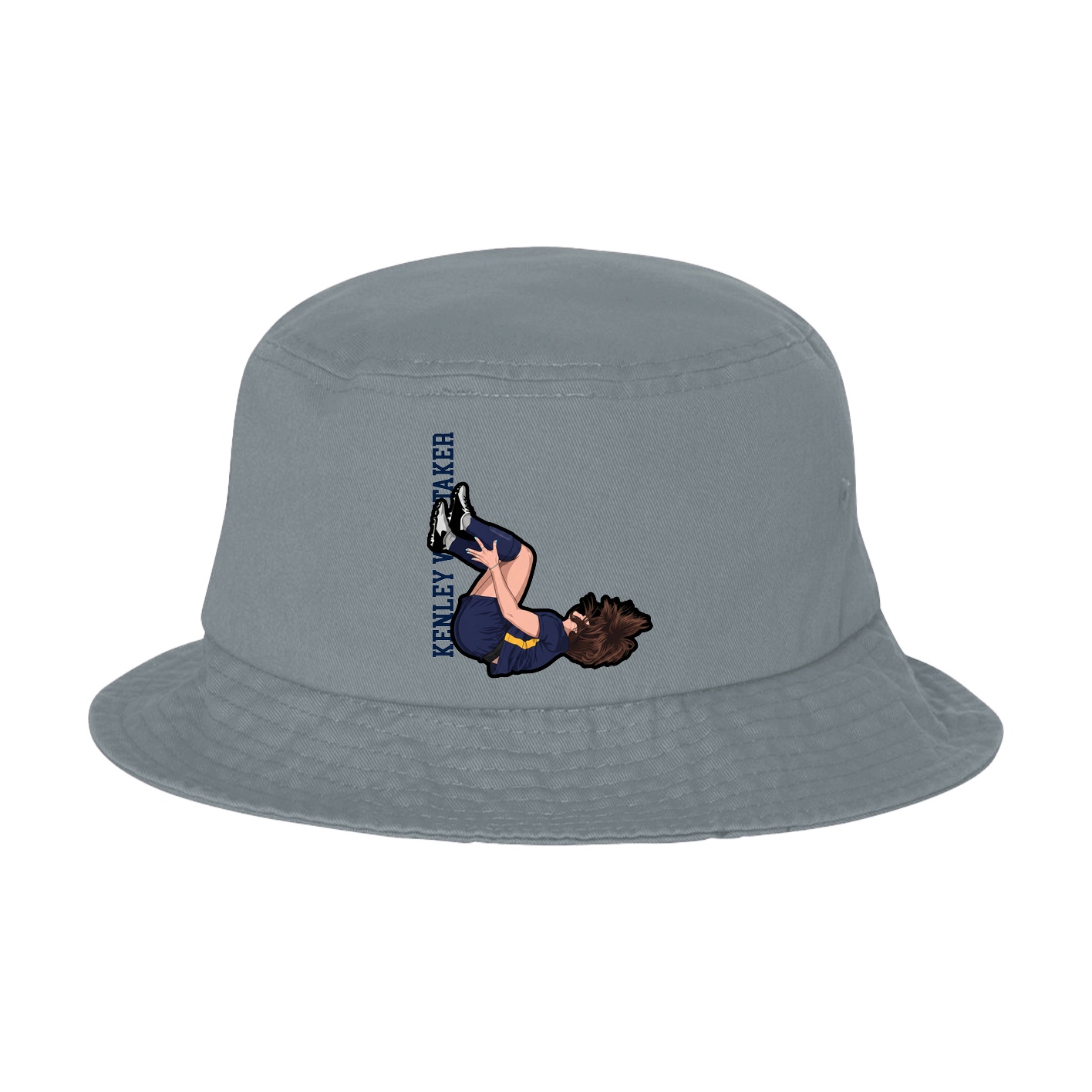 Bucket Cap — Name Vertical in Grey