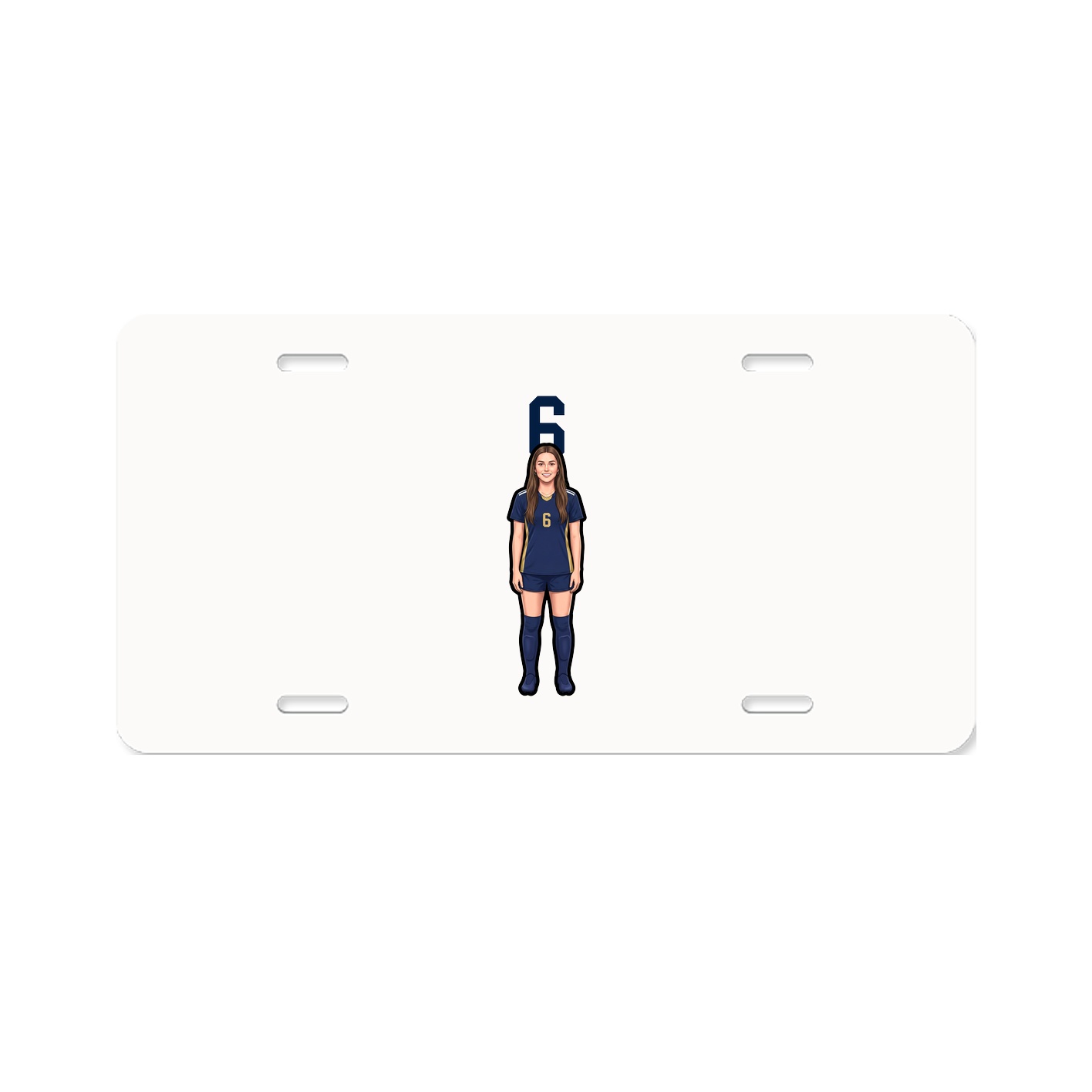 License Plate — Number Top in Classic