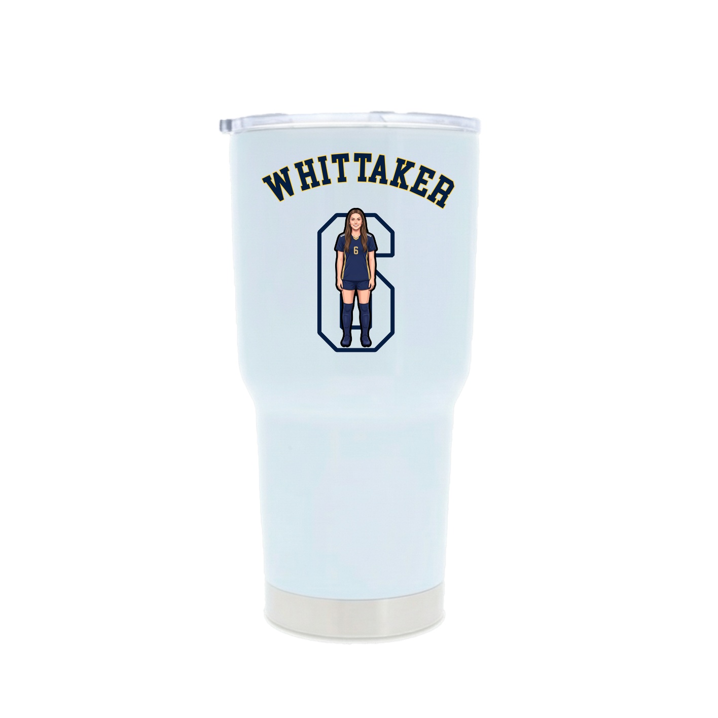 30oz Stainless Steel Tumbler — Shirsey Arch in White
