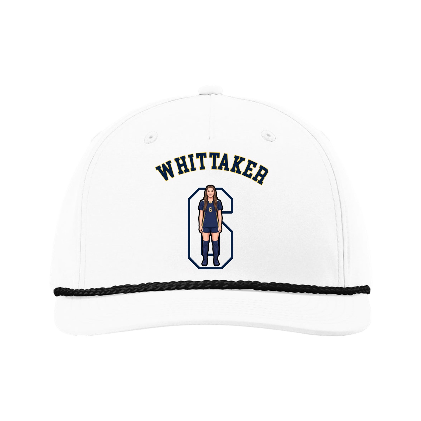 Five-Panel Classic Rope Cap — Shirsey Arch in White