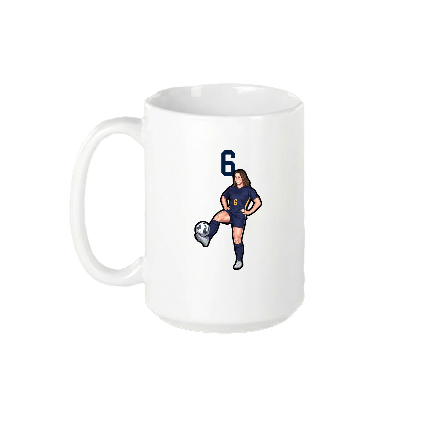15oz Coffee Mug — Number Top in White