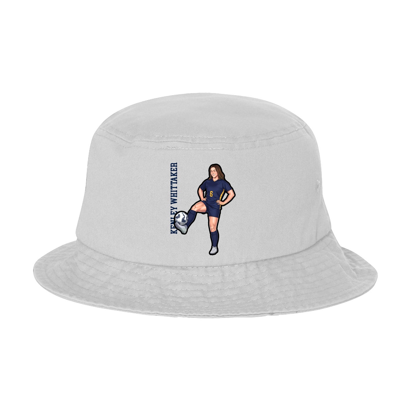Bucket Cap — Name Vertical in White