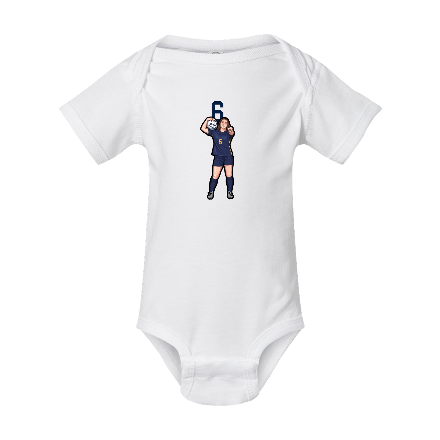 Baby Onesie — Number Top in White