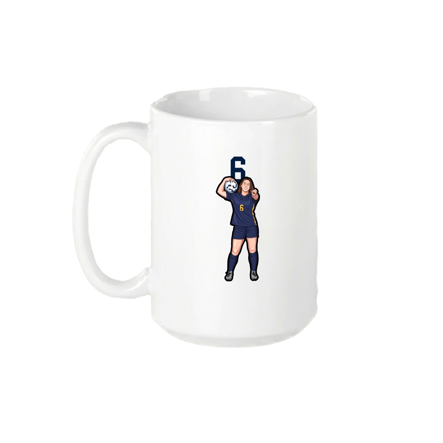 15oz Coffee Mug — Number Top in White