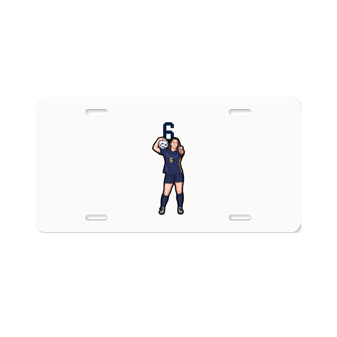 License Plate — Number Top in Classic