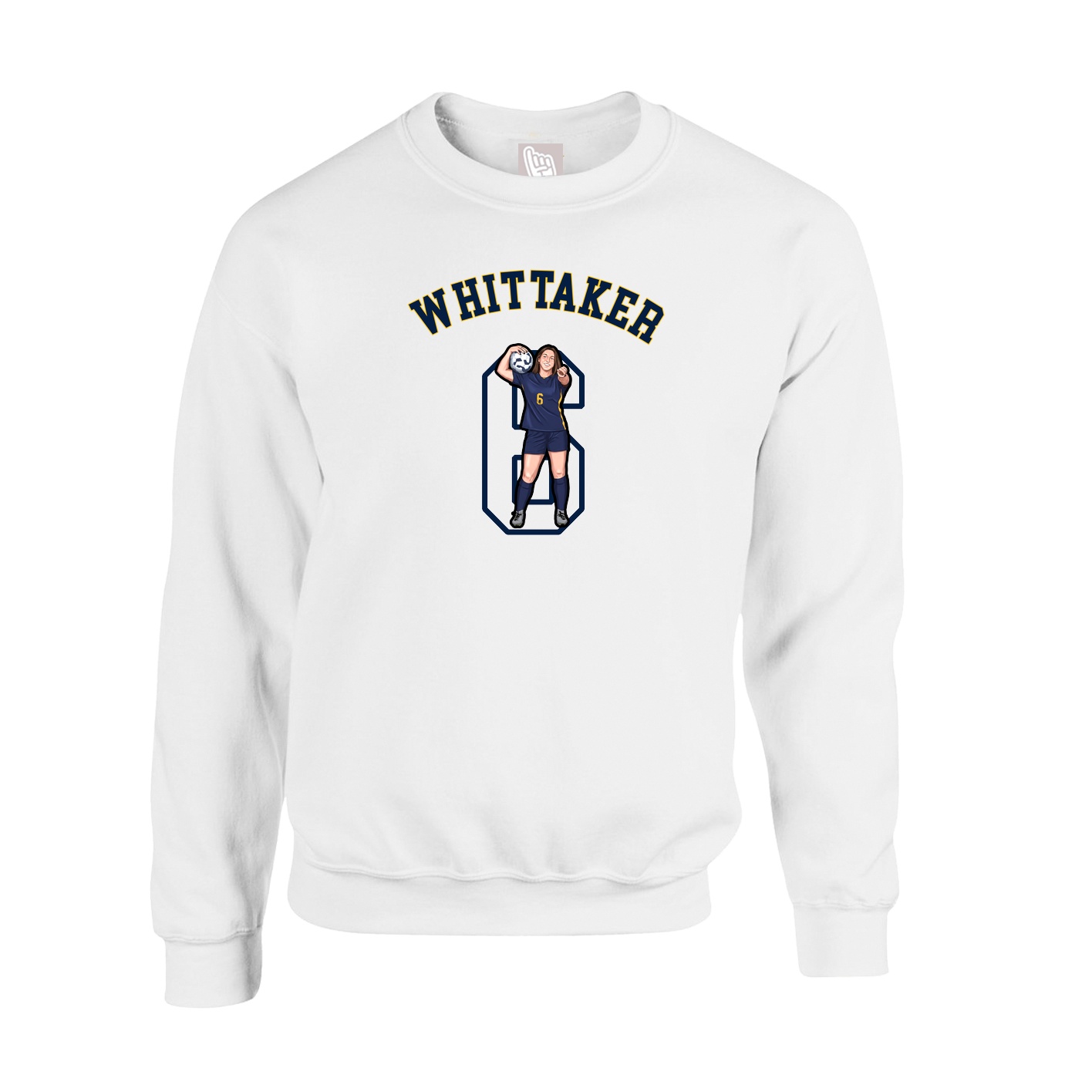 Fleece Crew — Shirsey Arch in White