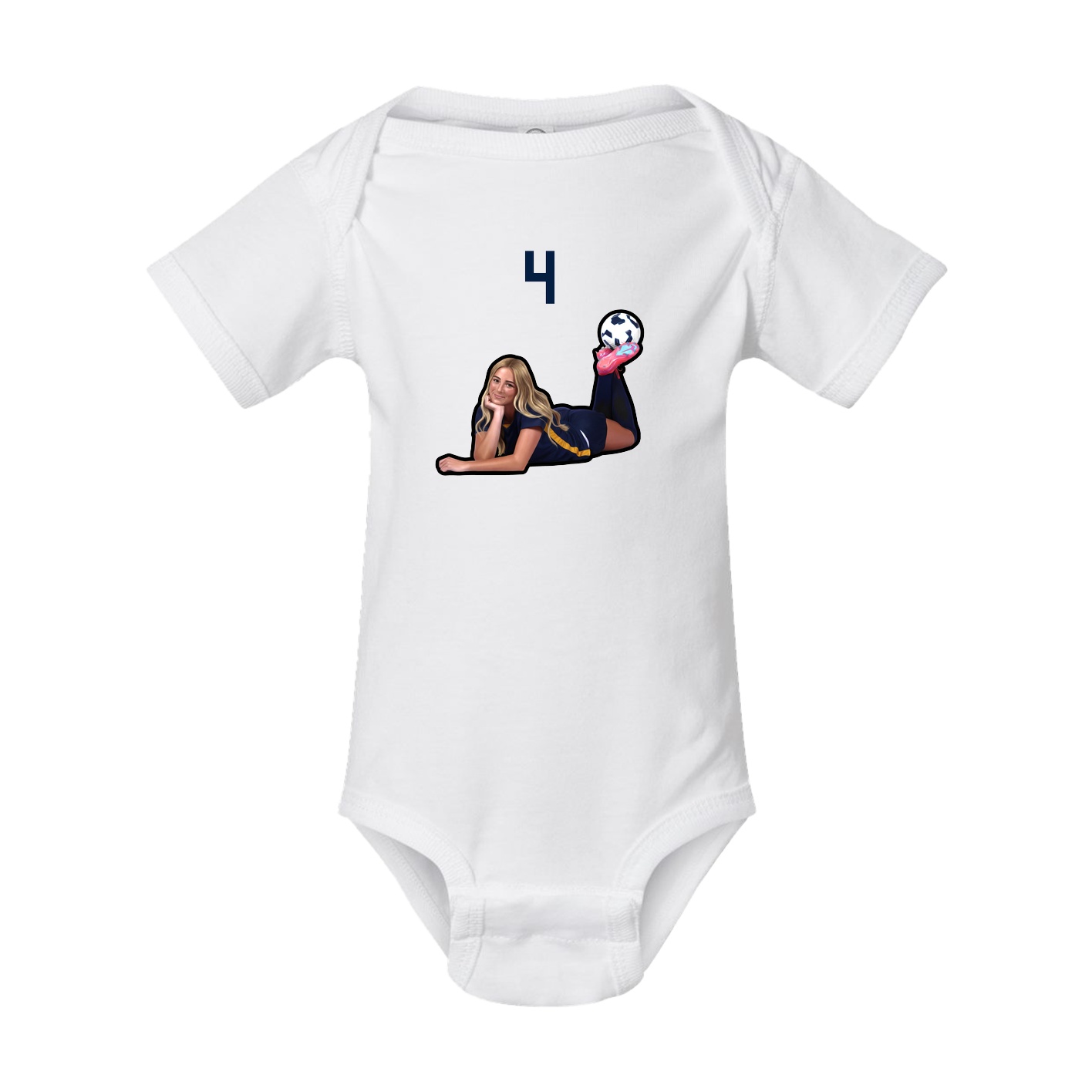 Baby Onesie — Number Top in White
