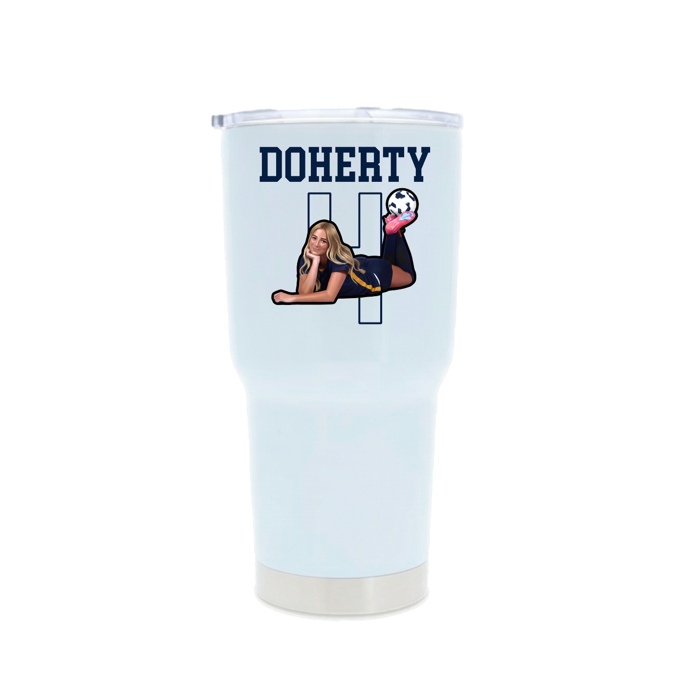 30oz Stainless Steel Tumbler — Shirsey in White