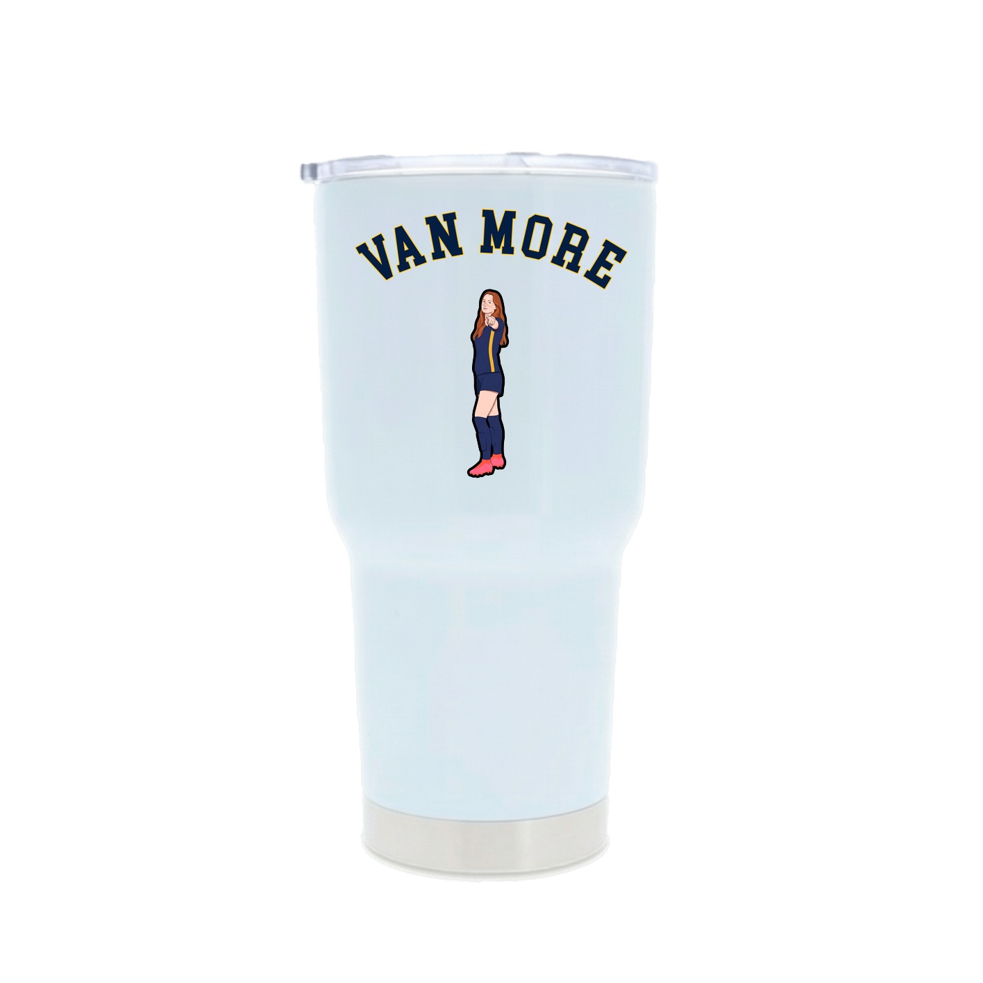 30oz Stainless Steel Tumbler — Shirsey Arch in White
