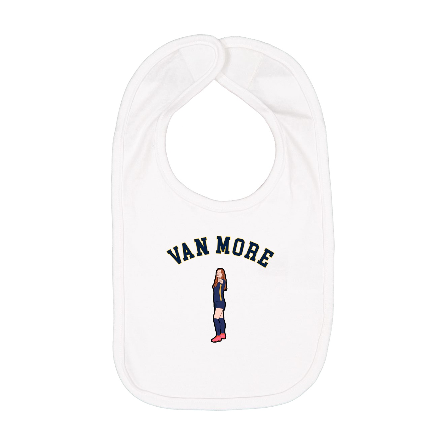 Infant Bib — Shirsey Arch in White