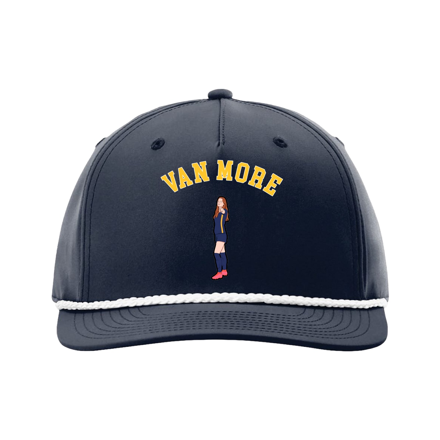Five-Panel Classic Rope Cap — Shirsey Arch in Navy