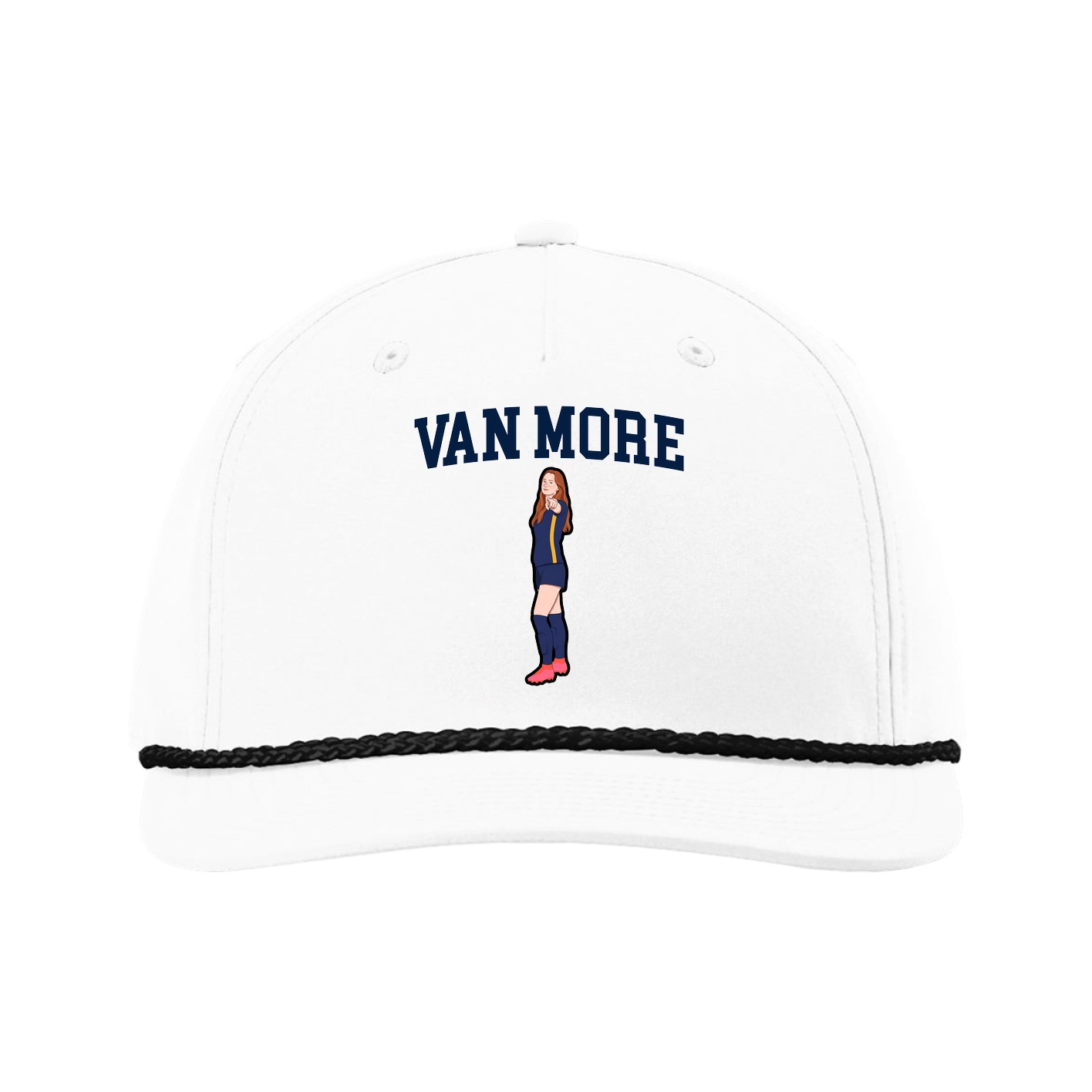 Five-Panel Classic Rope Cap — Shirsey in White