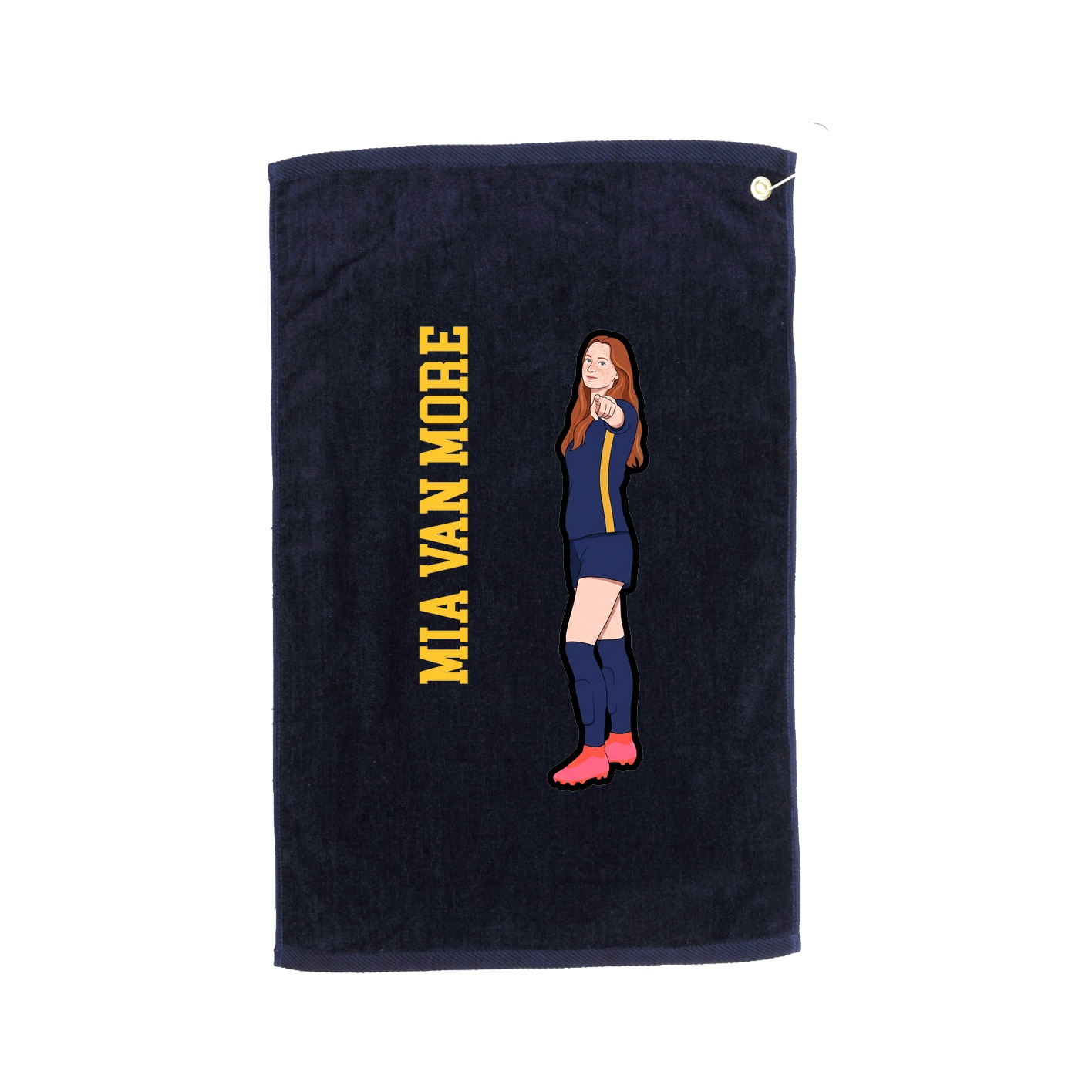 Golf Towel — Name Vertical in Navy