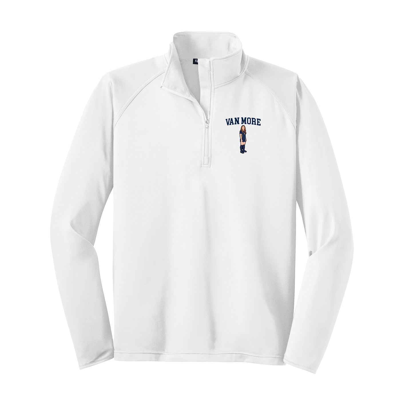Q-Zip Pullover — Shirsey in White