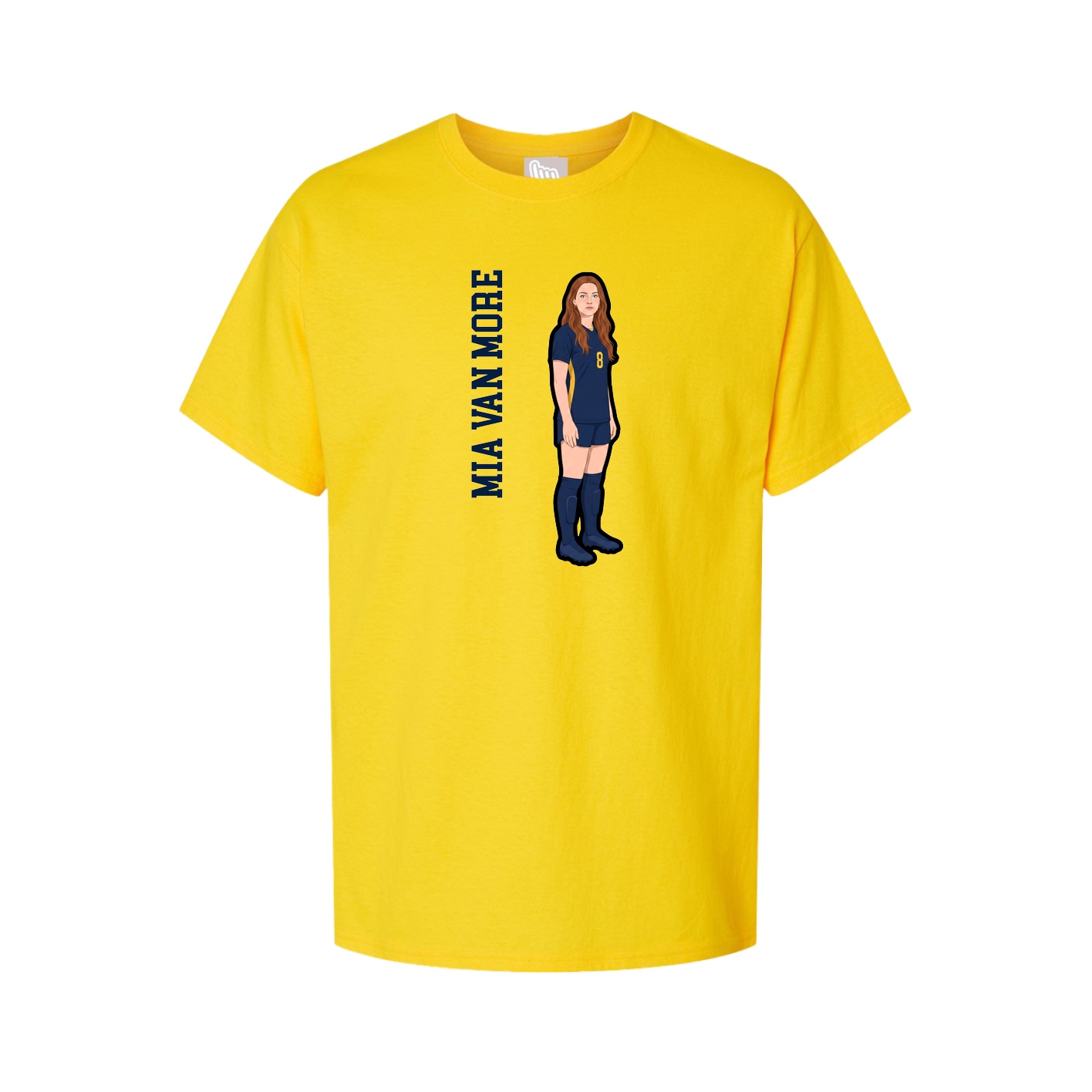 Tee — Name Vertical in Gold
