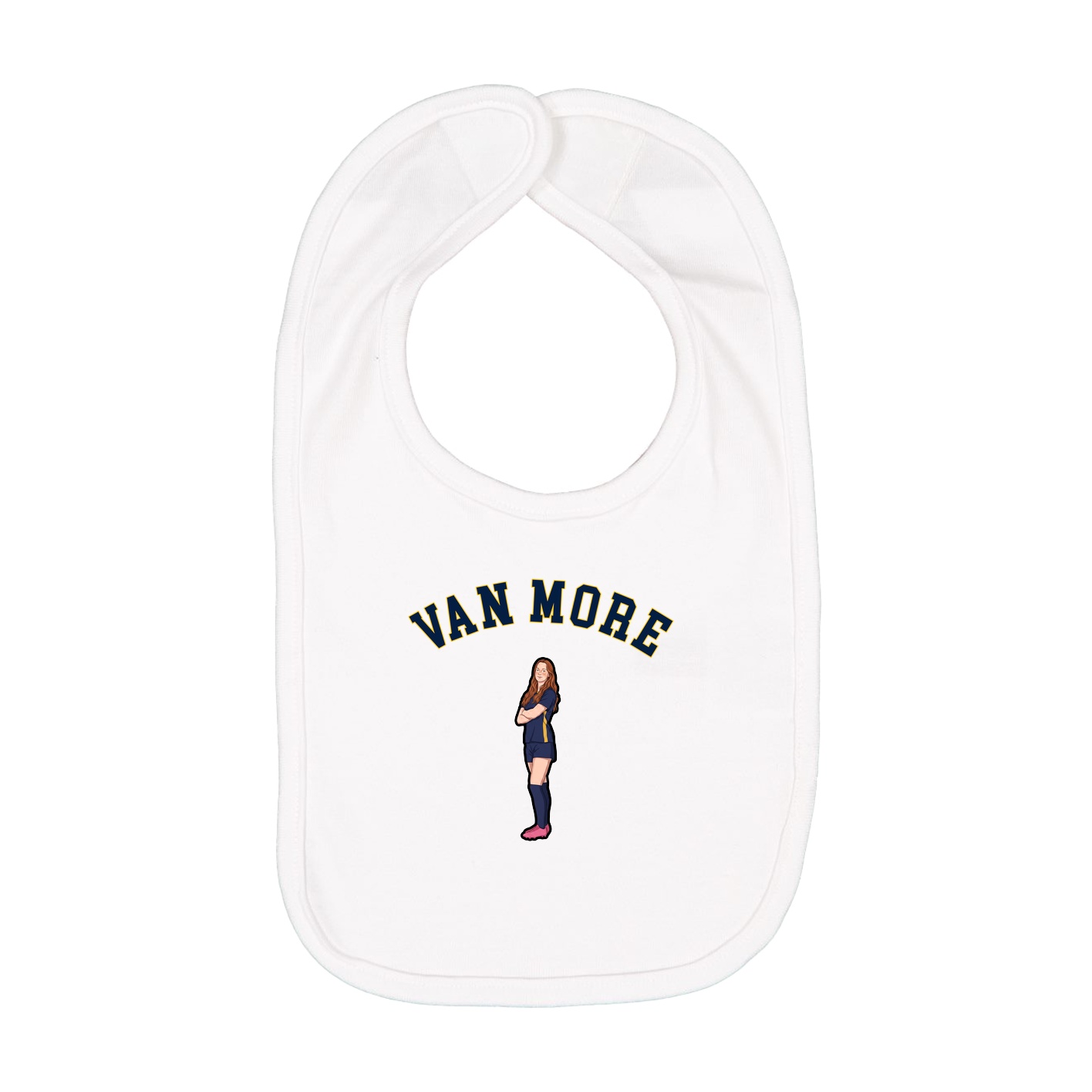 Infant Bib — Shirsey Arch in White