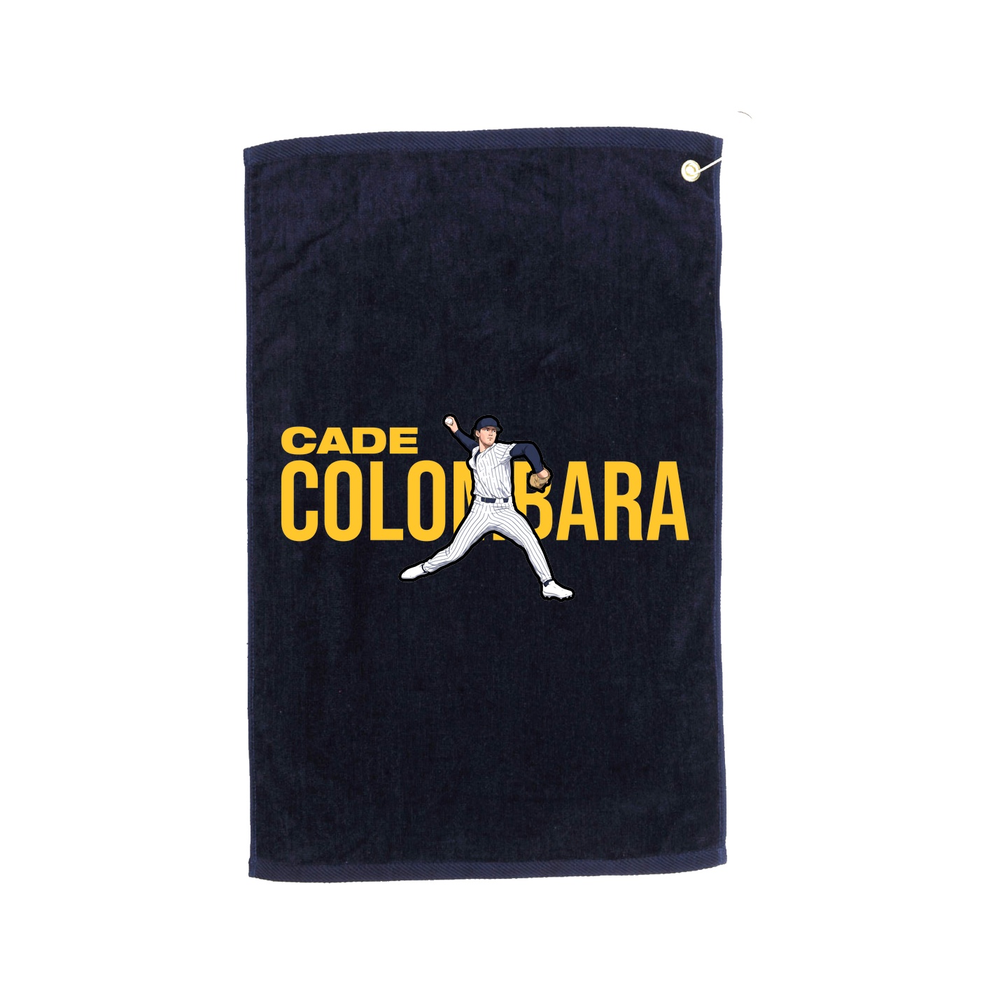 Golf Towel — Player Name in Navy