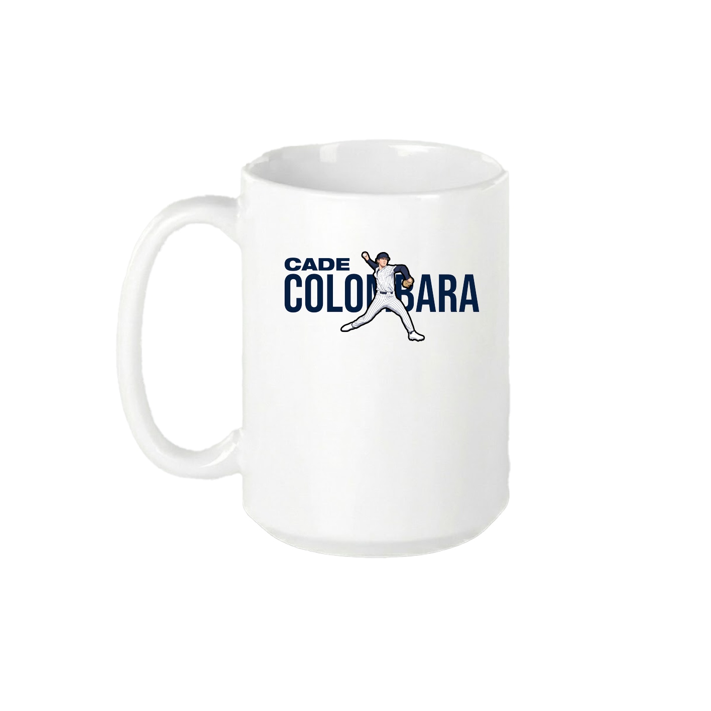 15oz Coffee Mug — Player Name in White