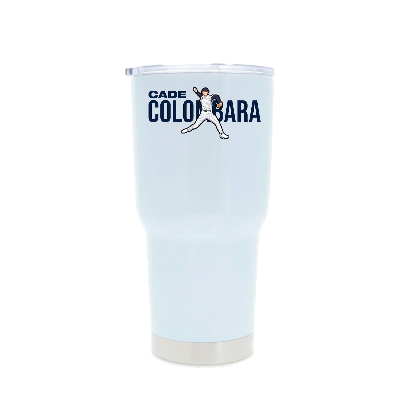 30oz Stainless Steel Tumbler — Player Name in White