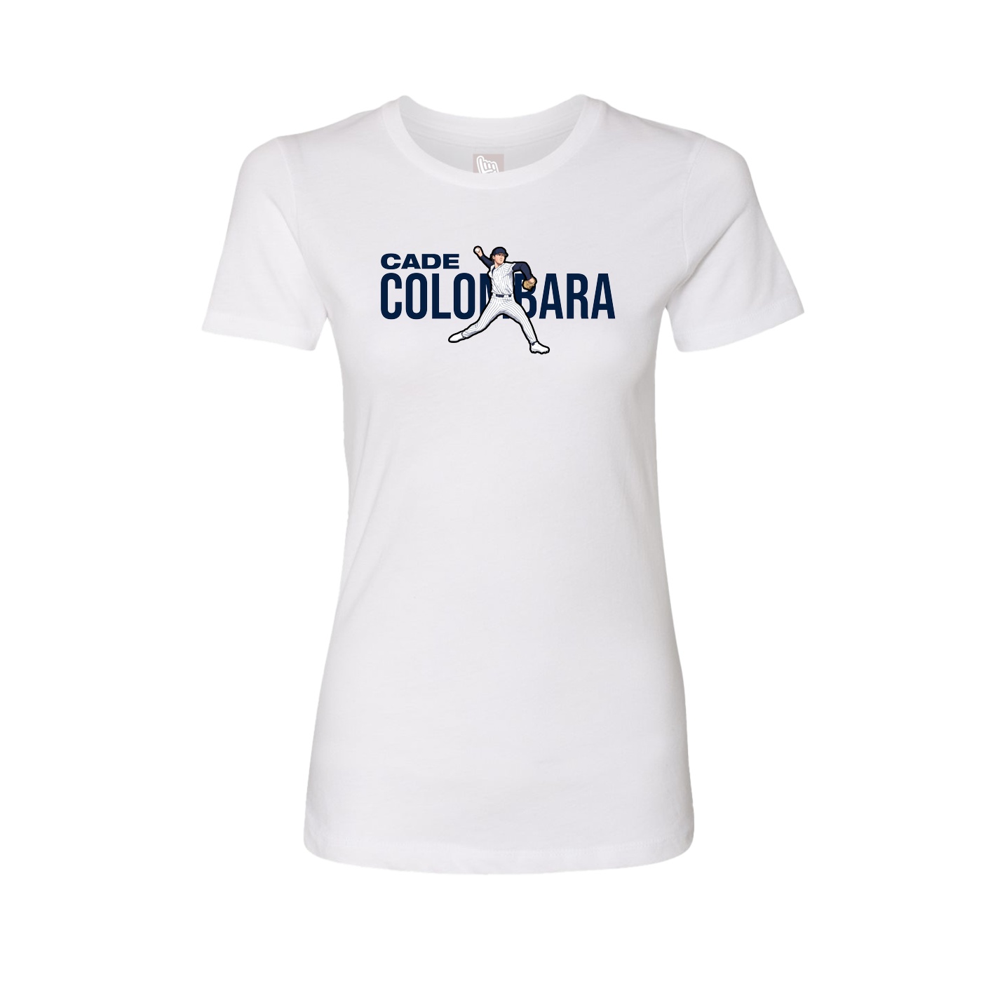 Fitted Women's Tee — Player Name in White