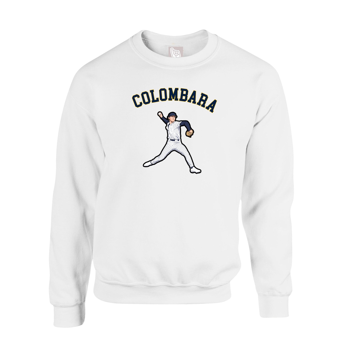 Fleece Crew — Shirsey Arch in White