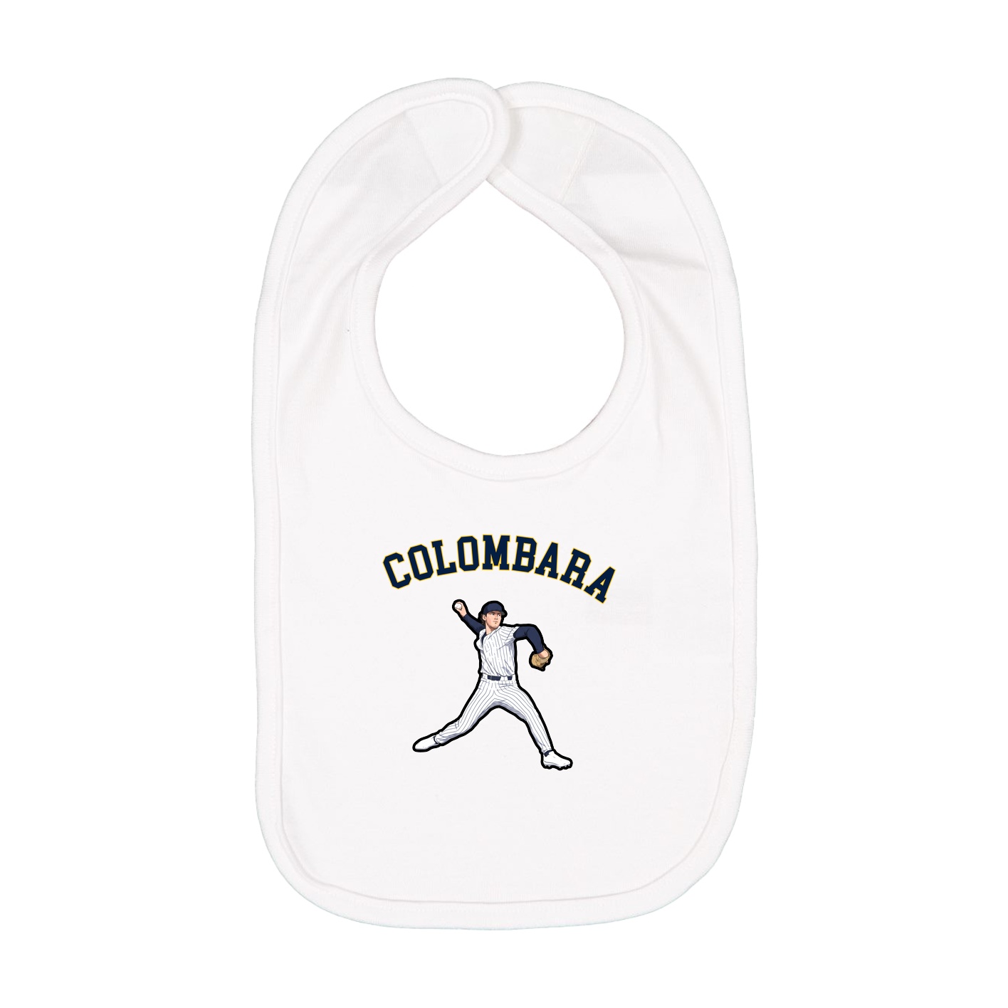 Infant Bib — Shirsey Arch in White