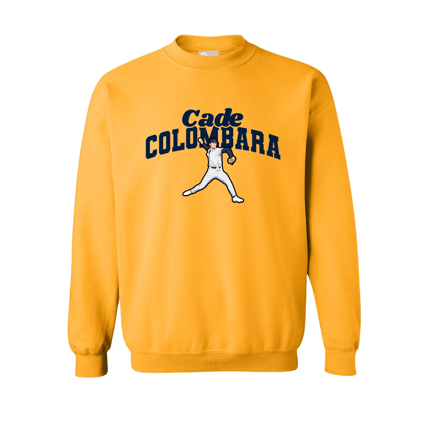 Fleece Crew — Signature Arch in Gold