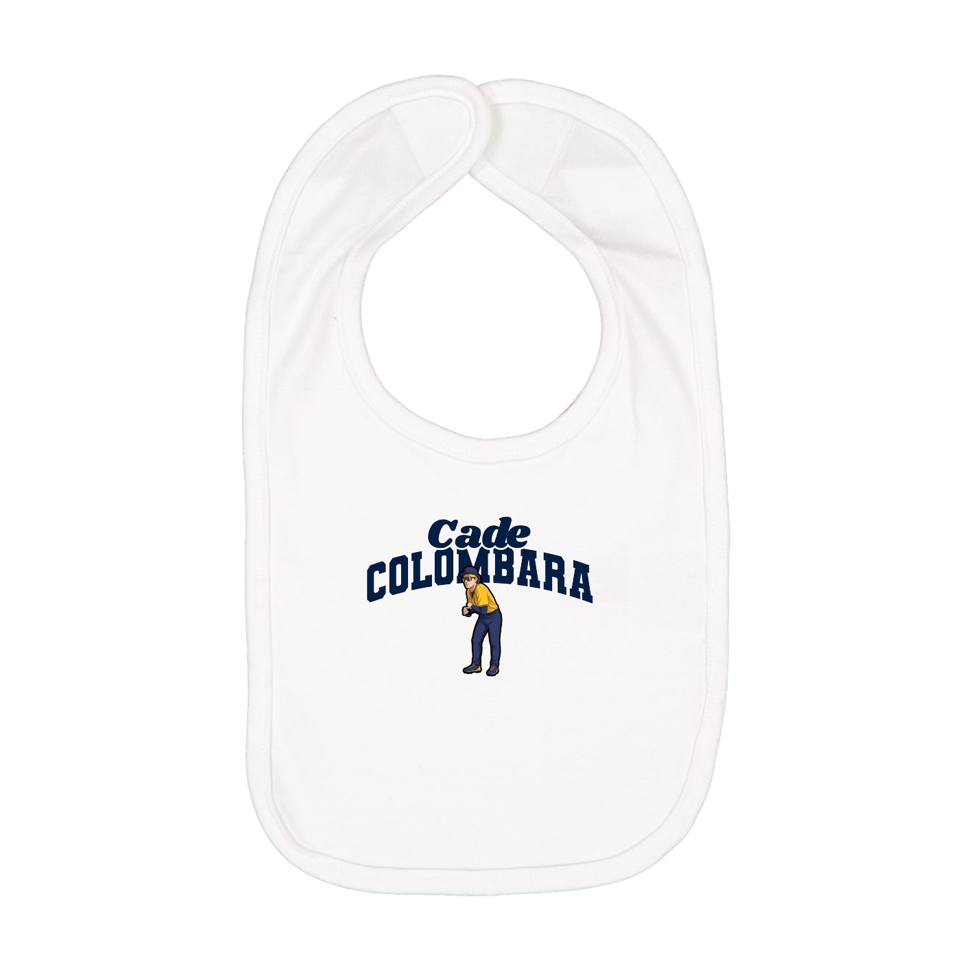 Infant Bib — Signature Arch in White