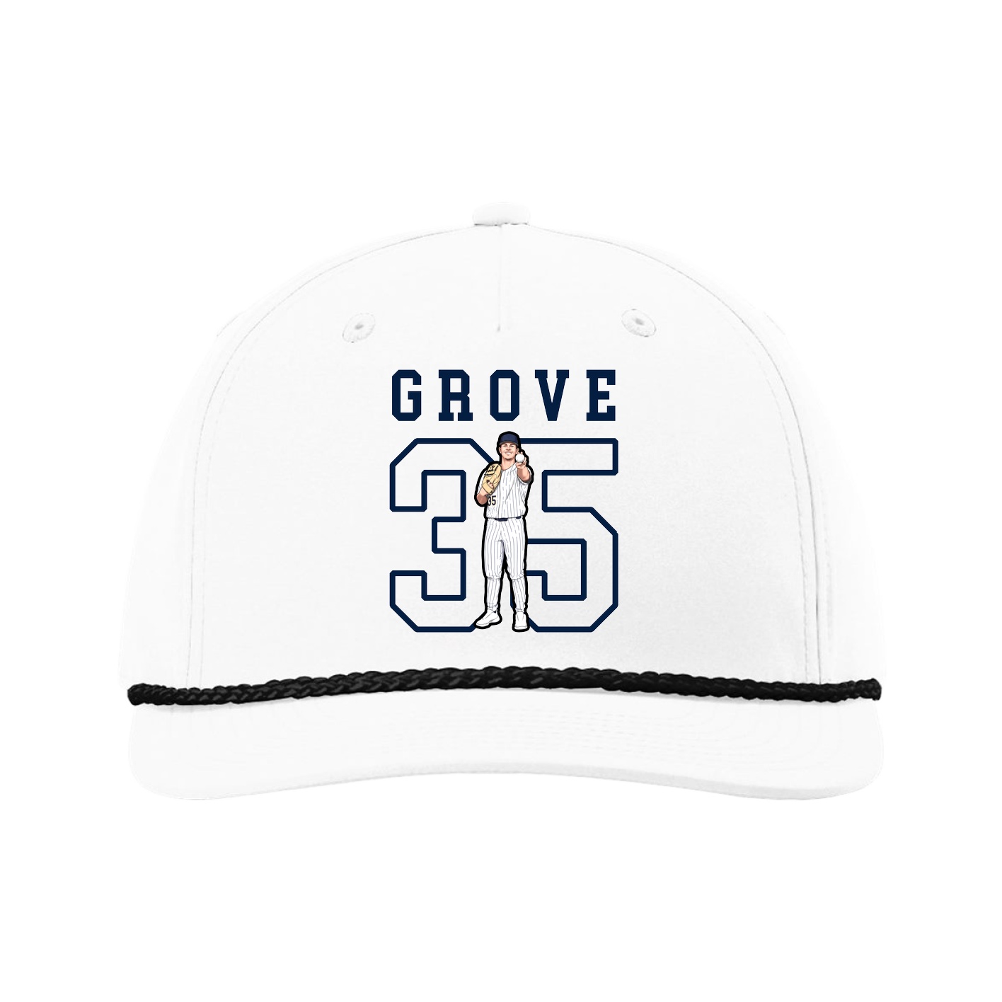 Five-Panel Classic Rope Cap — Shirsey in White
