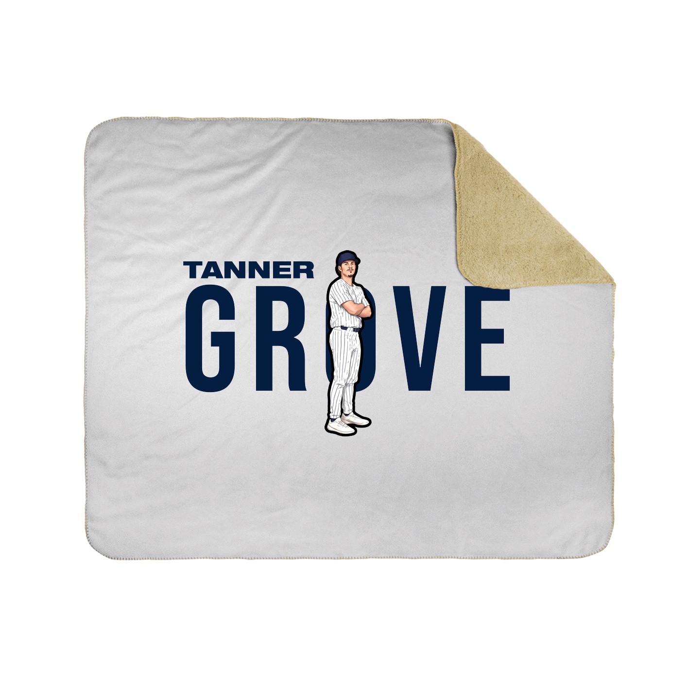Throw Blanket — Player Name in White