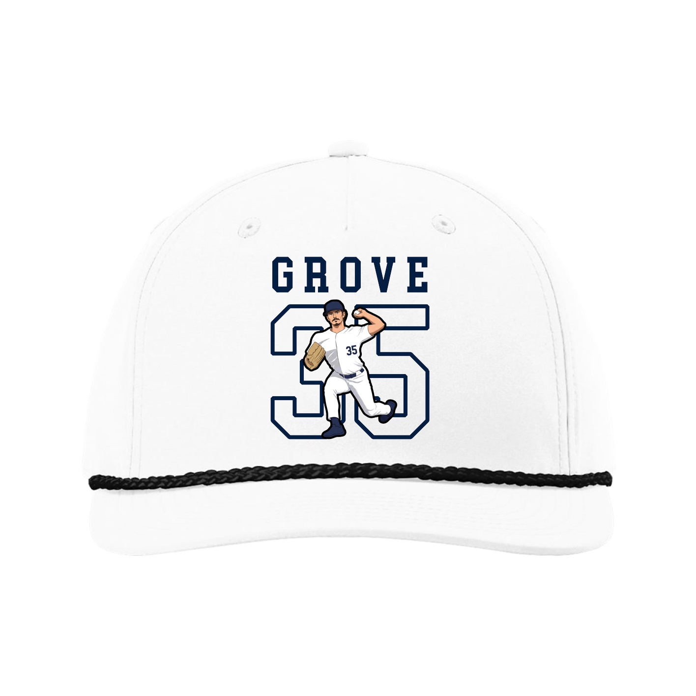 Five-Panel Classic Rope Cap — Shirsey in White